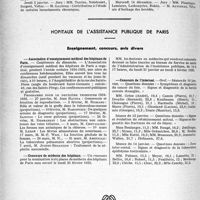 0279 - Page 262 - Partie professionnelle. Faculté de médecine de Paris. Enseignement et actes de la Faculté / Hôpitaux de l’assistance publique de Paris. Enseignement, concours, avis divers