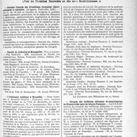 0280 - Page 263 - Partie professionnelle. Reportage professionnel. Nouvelles et Informations, (Voir les Dernières Nouvelles en tête des " Demi-Colonnes "). Premier Congrès des brucelloses humaines (fièvre ondulante) et animales / Faculté de médecine de Montpellier / L’Assistance publique à Bruxelles / Réorganisation du travail au Syndicat des médecins e la Seine / Congrès des médecins aliénistes et neurologistes de France et des pays de langue Française