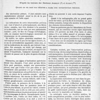 0326 - Page 303 - Partie scientifique. Travaux originaux. La clinique otologique au goût du jour. Le succès de la trépanation mastoïdienne ne dépend pas, en général, d'une intervention précoce, d’après les travaux des Docteurs Aubriot et Aubry. Quand on ne doit pas hésiter à faire une intervention précoce