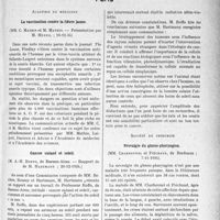 0332 - Page 309 - Partie scientifique. L'actualité scientifique. Les Sociétés Savantes. Paris. Académie de médecine. La vaccination contre la fièvre jaune, (18-12-34) / Cancer cutané et soleil, (26-12-1934) / Société de chirurgie. Névralgie du glosso-pharyngien, (7-11-1934)