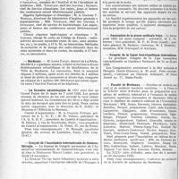 0355 - Page 332 - Partie professionnelle. Reportage professionnel. Nouvelles et Informations, (Voir les Dernières Nouvelles en tête des " Demi-Colonnes ". Institut d’hydrologie et de climatologie / Bordeaux / La Semaine odontologique / Congrès de l’Association internationale de thalassothérapie / Société nationale de chirurgie / Association de la presse médicale belge / Congrès de la Ligue homéopathique internationale / Faculté de Bordeaux