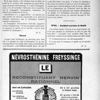 0358 - Page LVII-335 - Correspondance. Accidents. Frais d’opérations après la consolidation d’un accident du travail / Accident survenu à l'école