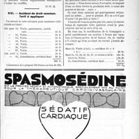 0360 - Page LIX-337 - Correspondance. Accidents. Détail du certificat initial / Accident de droit commun. Tarif à appliquer