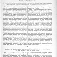 0392 - Page 365 - Partie scientifique. Travaux originaux. La clinique au goût du jour. La transfusion, médication de premier ordre, ne peut devenir une panacée, d’après le Docteur R, Benda. La transfusion reste inattaquable dans le domaine de la chirurgie, de l'obstétrique, et de certaines infections typhoïdïques ou streptococciques puerpérales / Mais, que le médecin ne soit pas gagné par la «mystique» de la transfusion, qui est excusable chez le grand public [G. Fischer]