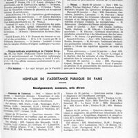 0426 - Page 399 - Partie professionnelle. Faculté de médecine de Paris. Enseignement et actes de la Faculté / Hôpitaux de l'assistance publique de Paris. Enseignement, concours, avis divers