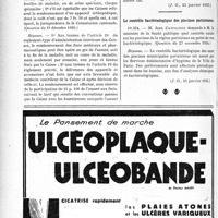0449 - Page 418-VIII - A travers l’officiel. Réponses des ministres aux questions des parlementaires. Délai de remboursement des frais médicaux aux assurés sociaux. Remboursement d’un appareil orthopédique / Le contrôle bactériologique des piscines Paris iennes