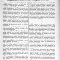 0452 - Page 421 - Propos du jour. Une réaction contre le dogme de la contagion exclusive. L’influence essentielle du terrain dans l’étiologie de la tuberculose [J. Noir]