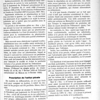 0480 - Page 449 - Partie professionnelle. Travaux originaux. Chronique. La défense de la réputation professionnelle. Procès interconfraternels [Dr Paul Boudin] / Prescription de l’action pénale