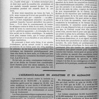 0483 - Page 452 - Partie professionnelle. Travaux originaux. Chronique. Assurances sociales. La durée des prestations en nature de l’assurance-maladie. Application du délai de six mois. La jurisprudence et son évolution [Jean Mignon] / L'assurance — maladie en Angleterre et en Allemagne [Ph. Dally]