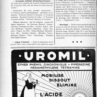 0511 - Page 476-X - Dernières nouvelles. Dispensaire d’hygiène sociale de la ville de Villeurbanne / Association médicale aéronautique Française / Légion d’honneur / Aesculape / Nécrologie [Docteur Jacques Rosenthal]