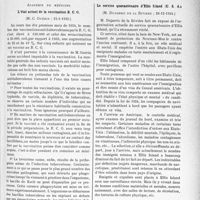 0536 - Page 501 - Partie scientifique. L’actualité scientifique. Les Société Savantes. Paris. Académie de médecine. L’état actuel de la vaccination B. C. G, (15-1-1935) / Le service quarantenaire d’Ellis Island (U. S. A. », (26-12-1934) / Société de chirurgie. Kystes hydatiques de la rate, (14 -11-1934)