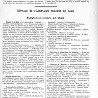 0558 - Page 523 - Partie professionnelle. Faculté de médecine de Paris. Enseignement et actes de la Faculté / Hôpitaux de l'assistance publique de Paris. Enseignement, concours, avis divers