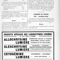 0566 - Page LXI-531 - Correspondance. Application du tarif des accidents du travail. La minoration de 50 % de l’article 10 / Accidents du travail. Certificat initial