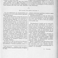 0620 - Page 565 - Partie scientifique. Travaux originaux. La médecine pratique au goût du jour. L’avulsion des dents par le médecin de campagne. Quelques cas délicats à résoudre. Est-il possible de réimplanter une dent, extirpée accidentellement? / Que savoir des dents incluses?
