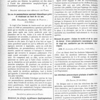 0627 - Page 570 - Partie scientifique. L'actualité scientifique. Les Sociétés Savantes. Paris. Société de chirurgie. Nouvelle pathogénie et nouveau traitement de L’œdème aigu du pancréas, (28-11-1934) / Société médicale des hôpitaux de Paris. Un cas de pneumothorax spontané idiopathique guéri et récidivant au bout de six ans, (2-11-1934) / Société de médecine de Paris. Déchirure du périnée, insuffisance diaphragmatique, dyspnée d’insuffisance respiratoire, (9-11-34) / Prolapsus génitaux. Indications opératoires, (9-11-1934) / Blessure de guerre : lésions du rachis et de la queue de cheval. Crises subintrantes causalgiques datant de vingt ans, améliorées par des microdoses électriques, (9-11-1984) / Les infections gonococciques génitales d’emblée chez l’homme, (27-10-1934)