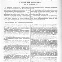 0628 - Page 571 - Partie scientifique. L'actualité scientifique. Les Congrès. XIVe Session d'assises médicales de l’Assemblée Française de médecine générale. L’avenir des hypertendus, par G. Blechmann