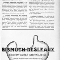 0688 - Page VII-609 - Dernières nouvelles. Académie de médecine / Hommage au Professeur Léon Bernard / Association professionnelle des journalistes médicaux Français / Caisse mutuelle de retraites des journalistes médicaux Français / Le IIIe Congrès de la Société Française de phoniatrie / Hôpitaux de Pontarlier
