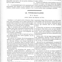0709 - Page 628 - Partie scientifique. Travaux orignaux. Notes de pratique médicale. La paralysie générale. Comment la traiter. Quoi penser des thérapeutiques modernes?, par Georges Boudin / La typho-bacillose, Dr J. Brandy