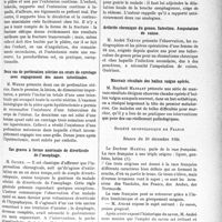 0716 - Page 635 - Partie scientifique. L'actualité scientifique. Les Sociétés Savantes. Paris. Société des chirurgiens de Paris, Séance du 21 décembre 1934. Le traitement des fractures de cuisse chez l’enfant / Deux cas de perforation utérine au cours de curetage avec engagement des anses intestinales / Cas graves à forme anormale de diverticule de l’œsophage / Arthrite chronique du genou. Infection. Amputation de cuisse / Mauvais résultats des hallux valgus opérés / Société odontologique de France, Séance du 20 décembre 1934