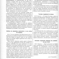 0717 - Page 636 - Partie scientifique. L'actualité scientifique. Les Sociétés Savantes. Toulouse. Société de médecine de Toulouse. Contribution à l’étude de la neuro-mélitococcie / Ostéites du calcanéum consécutives à une section du sciatique / Les lésions cutanées de l’agranulocytose / Volvulus congénital du caecum / Anomalie congénitale bilatérale des phalanges du gros orteil