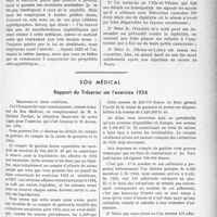 0738 - Page 657 - Partie professionnelle. Travaux originaux. Hygiène alimentaire. Dans un cas de diphtérie, un praticien est-il obligé de faire du sérum?. Réponse du Docteur Charette aux Docteurs Damey et Dani Hervouet / Sou médical. Rapport du Trésorier sur l'exercice 1934