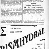 0744 - Page LV-661 - Correspondance. Accidents du travail. Le chirurgien-dentiste n'a pas d’action directe contre le patron d’un accidenté du travail / Questions médico-militaires. Droit à la carte de combattant