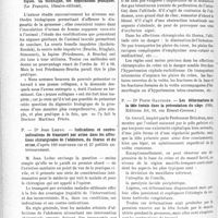 0811 - Page 706 - Partie scientifique. L'actualité scientifique. Les Thèses. Du diagnostic biologique de la grossesse, par les méthodes spécifiques. Sa technique, ses applications pratiques, par Dr L. -V. Martinez-Prieto (Le français, libraire-éditeur) / Indications et contre-indications de transport par avion dans les affections chirurgicales de l’abdomen, du thorax et du crâne, par Dr Jean Leduc / Les déformations de la tête fœtale dans la présentation du siège, par Dr Pierre Gauthier (1934, Éditions Jel)