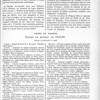 0848 - Page 725 - Partie professionnelle. Travaux originaux. Mutualité familiale. Le bureau de tourisme du « concours médical » / Fêtes de Pâques. Voyage en groupe en Italie, départ le dimanche 14 avril