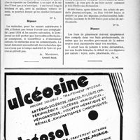 0864 - Page LXIII-737 - Correspondance. Fiscalité. Demande d’indication du montant des honoraires dus / Comment doivent être portés les recettes et dépenses de pharmacie