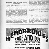 0927 - Page 798-LVI - A travers l’officiel. Réponses des ministres aux questions des parlementaires. Les Sociétés de Secours mutuels et les Syndicats peuvent donner à leurs adhérents des prestations complétant celles de la loi sur les Assurances sociales / Application aux médecins des principes généraux en matière de patente