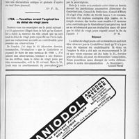 0934 - Page LXIII- 805 - Correspondance. Fiscalité. Les honoraires interconfraternels et le fisc / Taxation avant l’expiration du délai de vingt jours