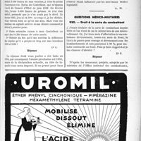 0936 - Page LXV-807 - Correspondance. Fiscalité. Les primes d’assurance vie ne sont plus déductibles à compter de 1935 / Questions médico-militaires. Droit à la carte de combattant
