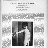 0956 - Page 819 - Partie scientifique. Travaux originaux. Le nodule rhumatismal de Meynet, par Robert Debré et Jean Bernard