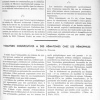 0958 - Page 821 - Partie scientifique. Travaux originaux. Le nodule rhumatismal de Meynet, par Robert Debré et Jean Bernard / Paralysies consécutives à des hématomes chez les hémophiles, Docteur G. Deloge