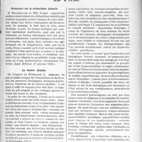 0982 - Page 839 - Partie scientifique. L'actualité scientifique. La presse. Remarques sur la colibacillose infantile [(Lyon Médical, 27 janvier 1935)] / La reserve alcaline [(Strasbourg Médical, 25 décembre 1934)] / Le problème des migraines allergiques [(Revue d’immunologie, janvier 1935)]