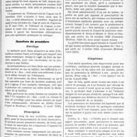 0992 - Page 847 - Partie professionnelle. Travaux originaux. Les conflits juridiques récents en matière d’honoraires. Le Rôle du « Sou Médical » au cours des quatre dernières années. Parents et enfants / Questions de procédure [Dr Paul Boudin]