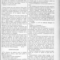 1068 - Page 909 - Partie professionnelle. Travaux originaux. Bulletin de l’Actualité. Les docteurs en médecine d’état, non naturalisés peuvent-ils encore exercer en France ? [Dr Paul Boudin]