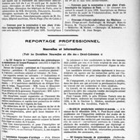 1092 - Page 931 - Partie professionnelle. Hôpitaux de l’assistance publique de Paris. Enseignement, concours, avis divers / Reportage professionnel. Nouvelles et Informations, (Voir les Dernières Nouvelles en tête des " Demi-Colonnes "). Le IXe Congrès de l’Association des gynécologues et obstétriciens de langue Française / Association Française d’urologie / Société de prophylaxie sanitaire et morale / IVe Congrès Français de gynécologie