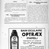 1103 - Page 942 -LXXII - Correspondance. Questions médico-militaires. Droits de la veuve d’un pensionné de guerre / Renouvellement de la carte de combattant / Constatation d’une nouvelle infirmité
