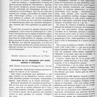 1141 - Page 976 - Partie scientifique. L’actualité scientifique. Les Sociétés Savantes. Paris. Société de chirurgie. Traitement des hémorragies des fibromateuses pléthoriques, (16-1-1935) / Société médicale des hôpitaux de Paris. Intoxication par les champignons avec anurie, azotémie et chloropénie, (8-2-35)