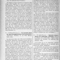 1143 - Page 978 - Partie scientifique. L’actualité scientifique. Les Thèses. L’attentat d’Orsini, par Dr M. Rougean (Le français, éditeur) / Les mauvaises odeurs des villes et des agglomérations. Leurs inconvénients, par Dr Pierre Bonnefous (Imprimerie Vacherat, Paris, 1934) / Maternité et formes fibreuses de la tuberculose pulmonaire, par Dr André Ponsan (Librairie Le français, 1934)