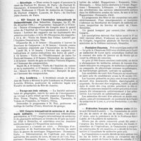 1161 - Page 996 - Partie professionnelle. Reportage professionnel. Nouvelles et Informations, (Voir les Dernières Nouvelles en tête des « Demi-Colonnes »). Nécrologie [Docteurs Fr. Buret, E. Chocquet, Garraud, Auguste Lamare, Jules Pagès] / VIIe Congrès de l’Association internationale de thalassothérapie / Prix Lombroso / Voyage aux trois volcans / VIIIe Congrès international de médecine et de pharmacie militaires / Fondation Chauveau / Fédération Française des stations uvales