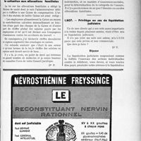 1164 - Page LIII-999 - Correspondance. Questions diverses. Assujettissement à la loi sur les allocations familiales / Calcul du salaire de base pour la cotisation aux allocations familiales / Privilège en cas de liquidation judiciaire