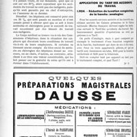 1167 - Page 1002-LVI - Correspondance. Questions diverses. Les chirurgiens d’hôpitaux peuvent-ils prétendre à un honoraire pour soins donnés aux blessés du travail hospitalisés ? / Application du tarif des accidents du travail. Réduction de luxation congénitale de la hanche (analogies)