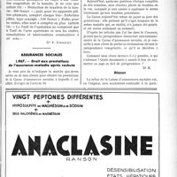 1168 - Page LVII-1003 - Correspondance. Application du tarif des accidents du travail. Réduction de luxation congénitale de la hanche (analogies) / Assurances sociales. Droit aux prestations de l’assurance-maladie après rechute
