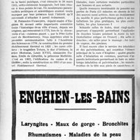 1185 - Page 1016-X - Dernières nouvelles. A Enghien-les-Bains : L'inauguration du nouvel établissement thermal