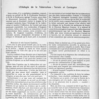 1222 - Page 1055 - Partie professionnelle. Hygiène et prophylaxie. L'Étiologie de la Tuberculose : Terrain et Contagion