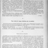 1224 - Page 1057 - Partie professionnelle. Hygiène et prophylaxie. L'Étiologie de la Tuberculose : Terrain et Contagion / Pour éviter le risque infectieux de la natation. Bains en eau courante