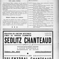 1242 - Page LXV-1075 - Propos du jour. Hygiène publique / Asiles publics d’aliénés / Médaille d’honneur des épidémies / Ligue médicale de défense professionnelle, « Le Sou Médical »