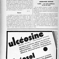 1249 - Page 1082-LXXII - Correspondance. Accidents du travail. Preuve de l’accident / Assurances sociales. Les soins médicaux et les six mois